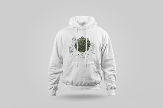 Hoodie — Floral Tie Guan Yin